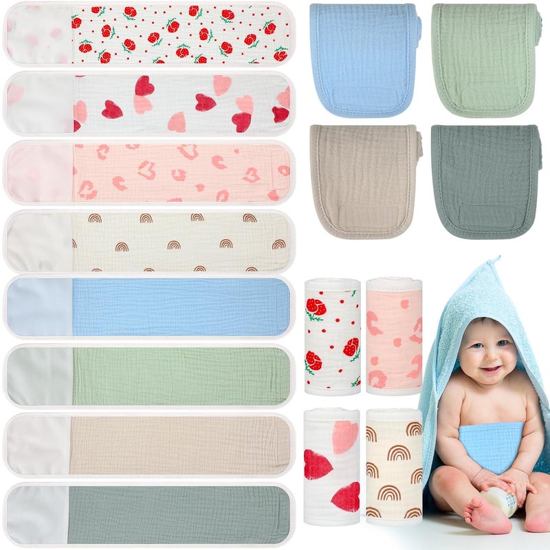 Vabean 8 Pcs Baby Infant Umbilical Cord Comfort Adjustable Cotton Belly Band for Protection, Baby Gifts for 0 To12 Months (Cute) - Image 1